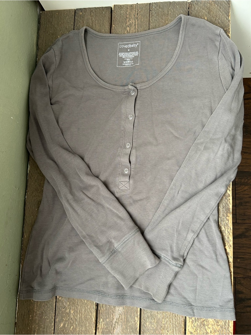 L'ovedbaby Gray Organic Cotton Pajama Set